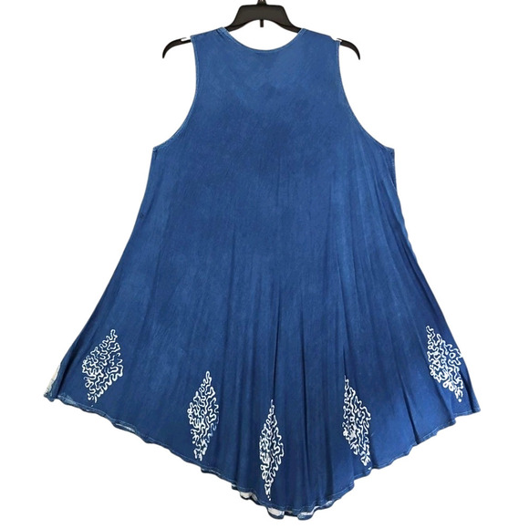 Riviera Sun ~Woman Plus Sizw 2X~ Blue Embroidered Sequin Maxi Flare Dress NWT. - Picture 8 of 15